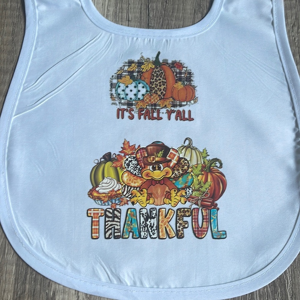 Fall Thankful Turkey Baby Feeding Bib